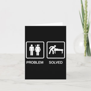 Problem Solved Funny Pool Billiards Player T Shirt Card