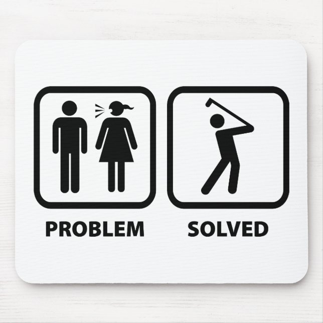 Problem Solved Golfing Mouse Pad (Front)