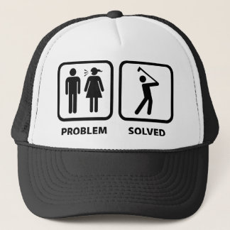 Problem Solved Golfing Trucker Hat