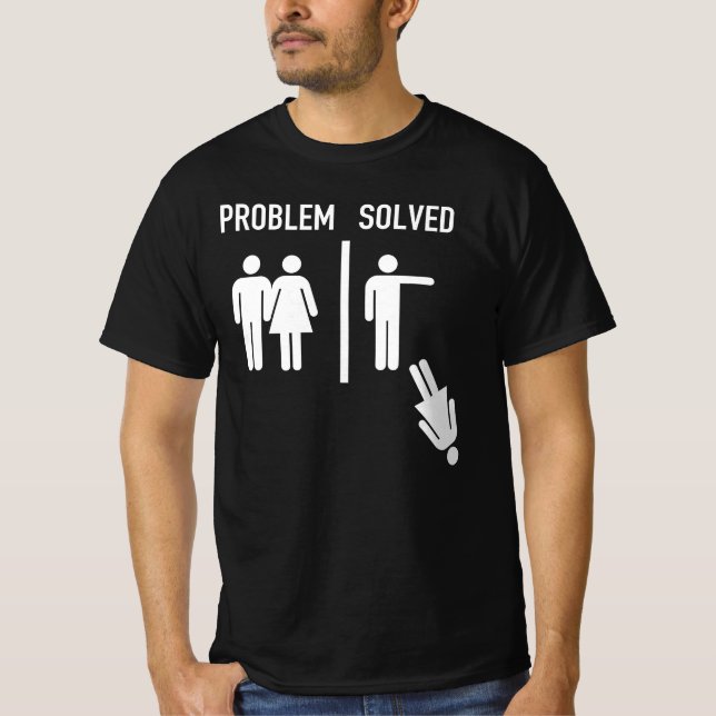 Problem Solved Marriage Versus Divorce For Divorce T-Shirt (Front)