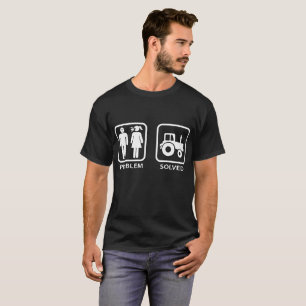 Problem Solved - Tractor Mens Funny Farming Farmer T-Shirt