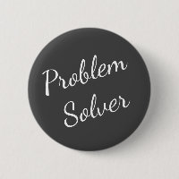 Problem Solver Button Grey White