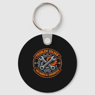 Problem solver mechanical engineer badge pro key ring