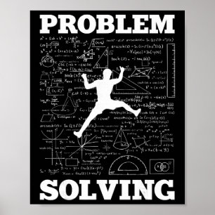 Problem Solving Climber Rock Climbing Bouldering P Poster