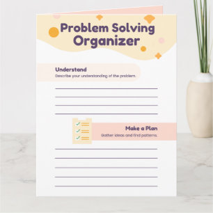 Problem Solving Organiser Card