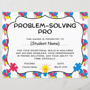 Problem-Solving Pro Student Recognition Award
