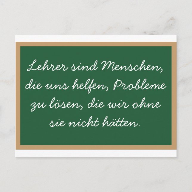 Probleme lösen, die wir nicht hätten postcard (Front)