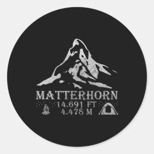 Problemhorn Mountain Alps Outdoor Climbing Hiking Classic Round Sticker