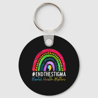 Problems End The Stigma Rainbow Boho 1 Key Ring