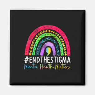 Problems End The Stigma Rainbow Boho 1 Magnet