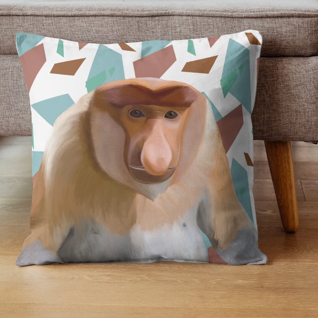 Proboscis Monkey Endangered Species  Cushion (Creator Uploaded)