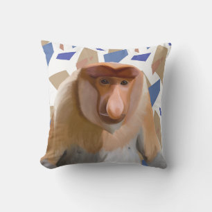 Proboscis Monkey Endangered Species  Cushion