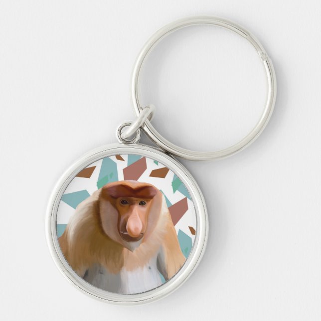 Proboscis Monkey Endangered Species  Key Ring (Front)