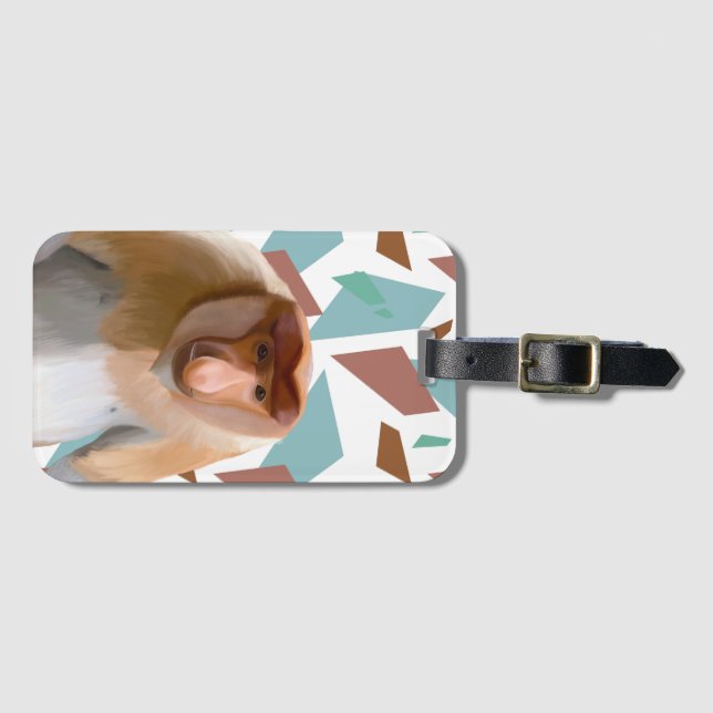 Proboscis Monkey Endangered Species  Luggage Tag (Front Horizontal)