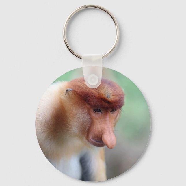 Proboscis monkey Labuk Bay Borneo Key Ring (Front)