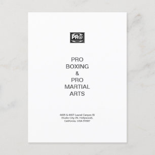 #PROBOXING & #PROMARTIALARTS HOLIDAY POSTCARD