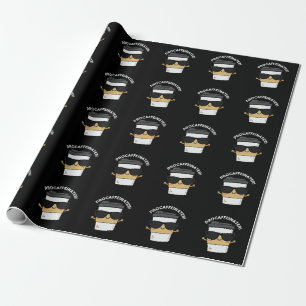 Procaffeinator Funny Caffeine Coffee Pun Dark BG Wrapping Paper