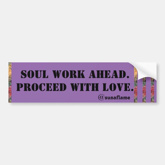 PROCEED WITH LOVE BUMPER STICKER (Front)