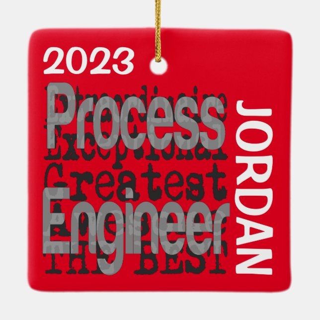 Process Engineer Extraordinaire CUSTOM Ceramic Ornament (Back)