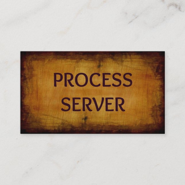Process Server Antique Business Card (Front)