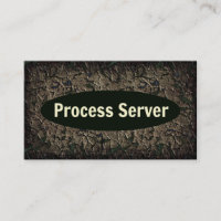 Process Server Weathered Business Card