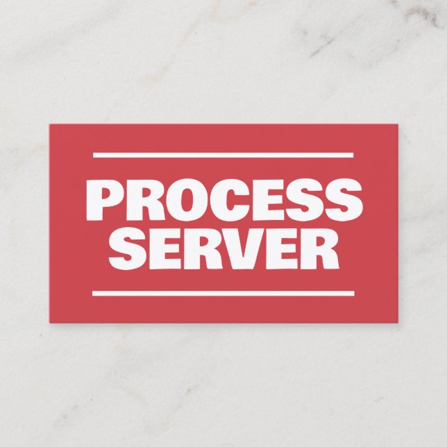 Process Service Business Card (Front)