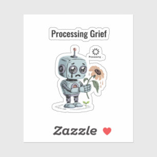  Processing Grief Cute Sad Robot - Emotional AI 