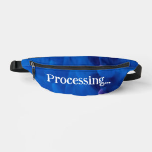 Processing in Blue Background Bum Bags