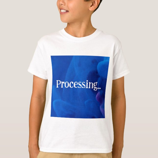 Processing in Blue Background T-Shirt (Front)