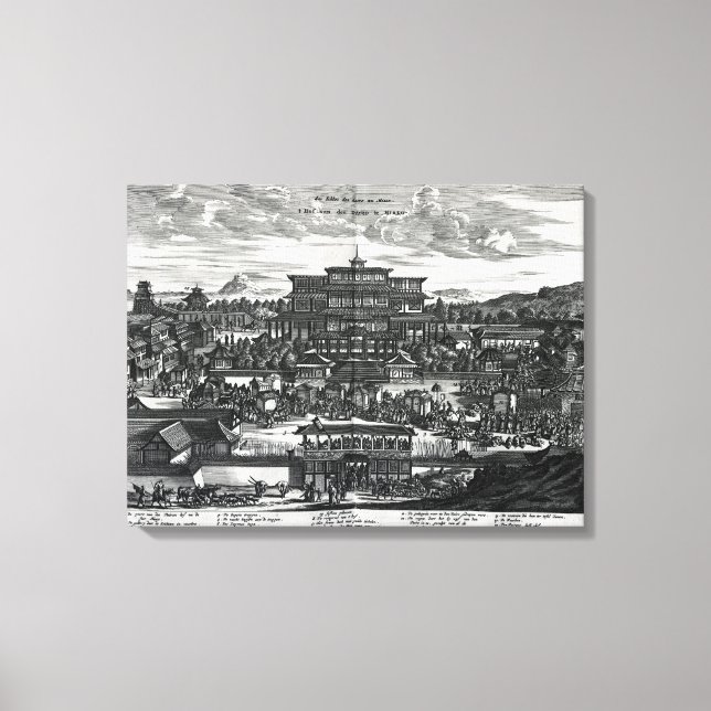 Procession from Macau, an illustration Canvas Print (Front)