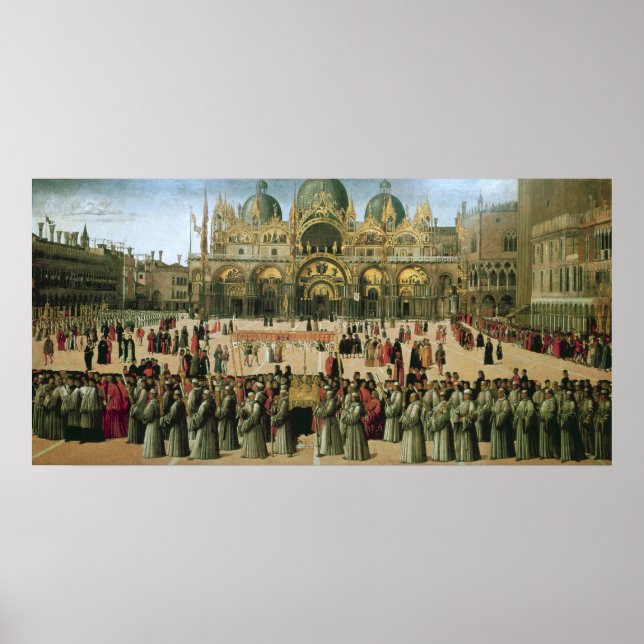 Procession in St. Mark's Square, 1496 Poster (Front)