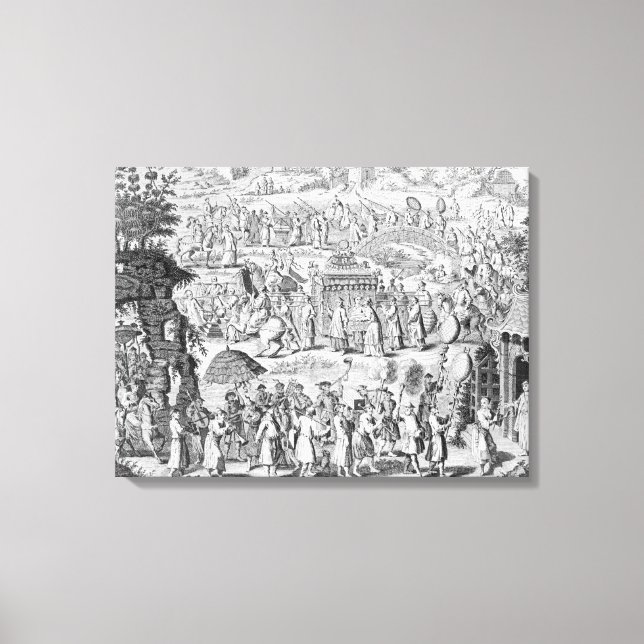 Procession of a bride going home canvas print (Front)