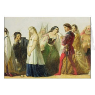 Procession of characters from Shakespeare (oil on