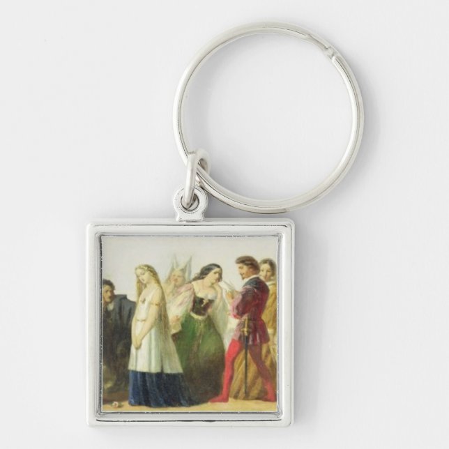 Procession of characters from Shakespeare (oil on Key Ring (Front)