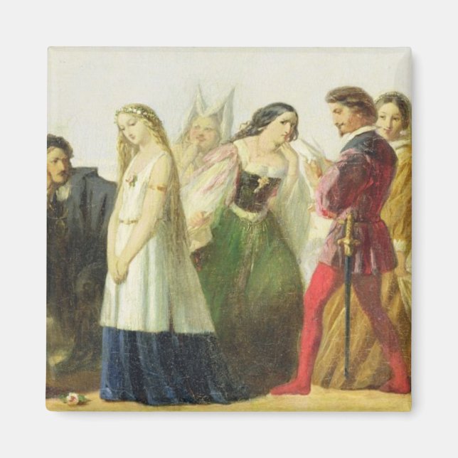 Procession of characters from Shakespeare (oil on Magnet (Front)