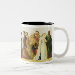 Procession of characters from Shakespeare (oil on Two-Tone Coffee Mug