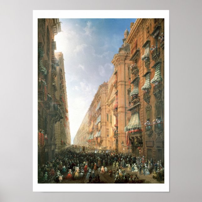 Procession of Corpus Christi in Via Dora Grossa, T Poster (Front)