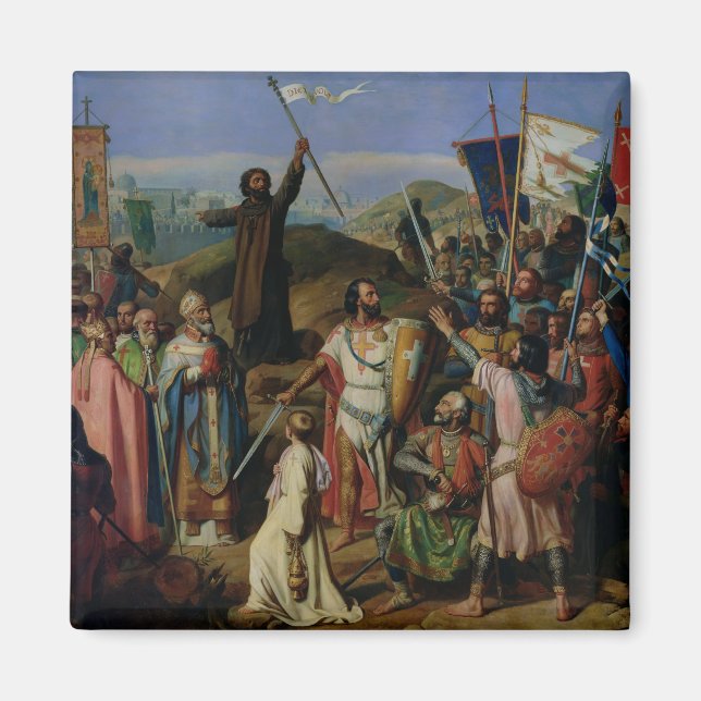 Procession of Crusaders around Jerusalem Magnet (Front)
