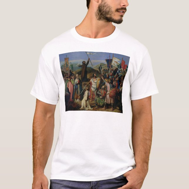 Procession of Crusaders around Jerusalem T-Shirt (Front)