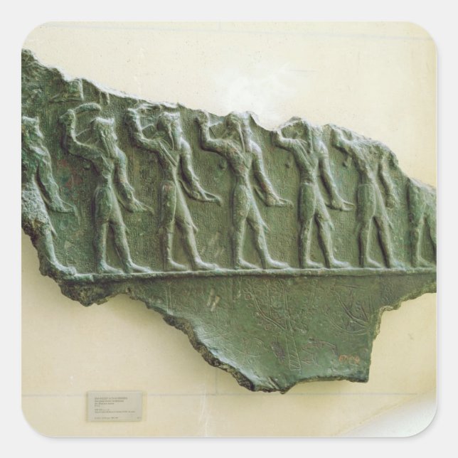 Procession of Elamite warriors, Susa, Iran, Elamit Square Sticker (Front)