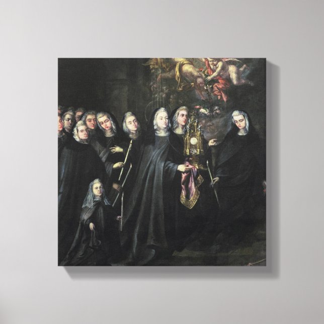 Procession of St. Clare with the Eucharist Canvas Print (Front)