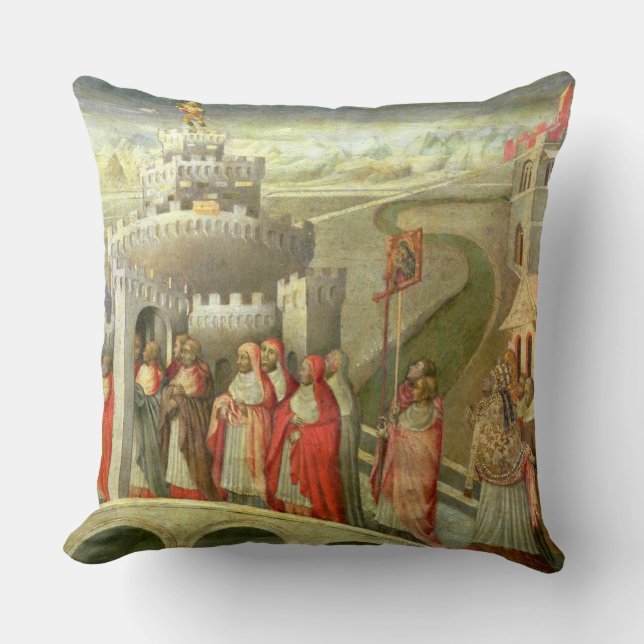 Procession of St. Gregory to the Castel St. Angelo Cushion (Front)