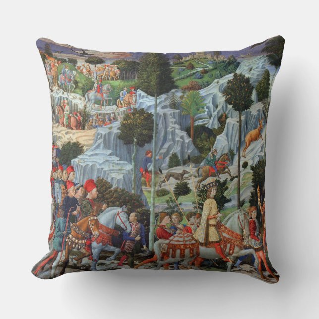 Procession of the Magi by Benozzo Gozzoli Cushion (Front)