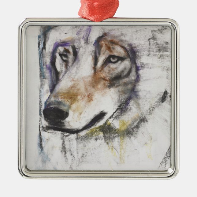 Processo Al Lupo Metal Tree Decoration (Front)