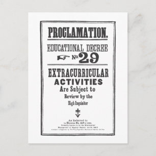 Proclamation 29 postcard