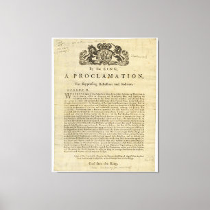 Proclamation by the King for Suppressing Rebellion Canvas Print