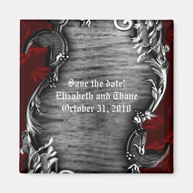 Proclimation Gothic Vampire Save the Date Magnet (Front)