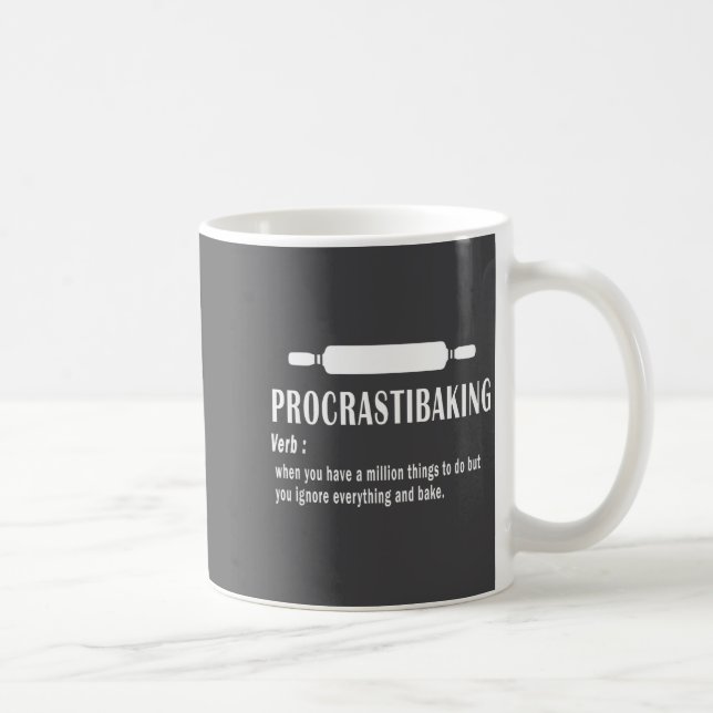 Procrastibaking Funny Definition - Baking Lovers & Coffee Mug (Right)