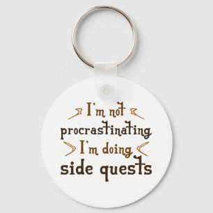 Procrastinating Side Quest Key Ring