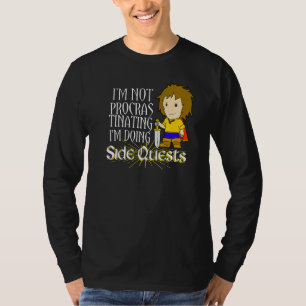 Procrastinating Side Quests Video Gamer Hero B T-Shirt